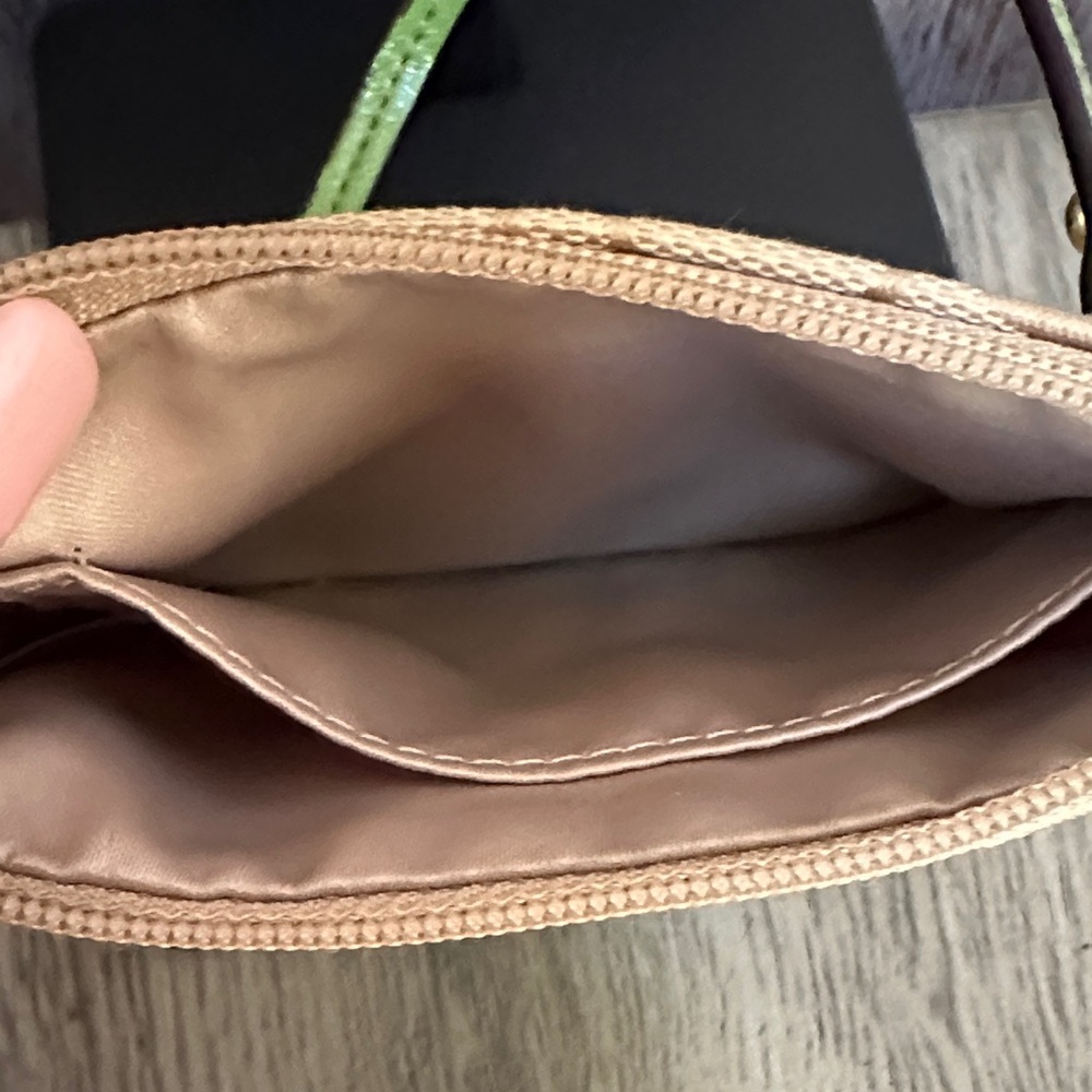 Coach Signature Canvas Wristlet Light Khaki Green Grass with Matching Tag - Picture 14 of 16